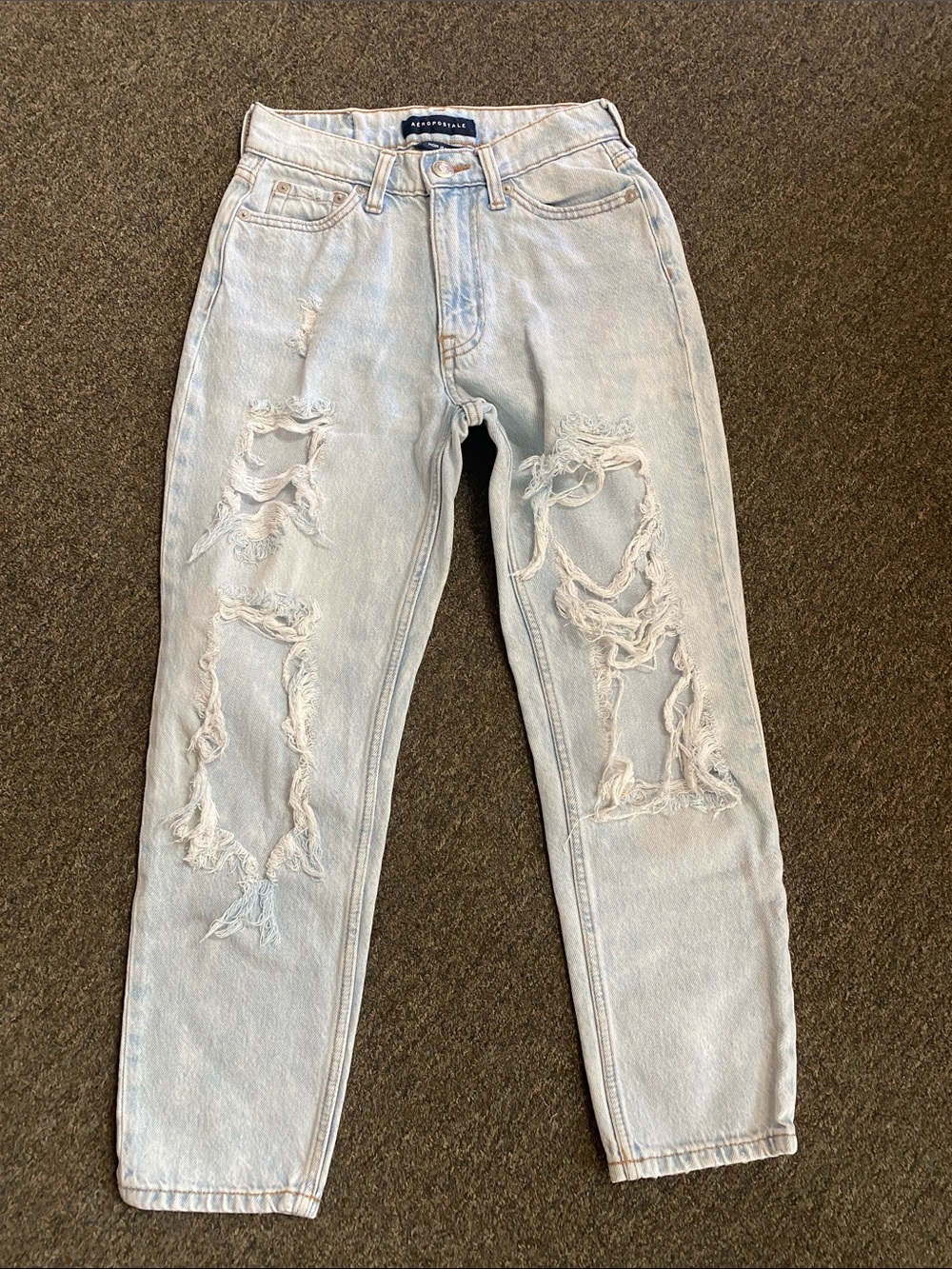 Aeropostale Light Blue Distressed Boyfriend Jeans